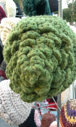 crochet hat green