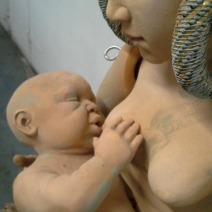 Breastfeeding madonna baby
