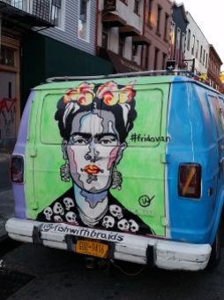 Frida portrait on van