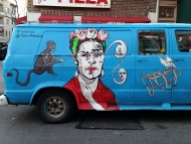 Frida Kahlo selfie queen, on van